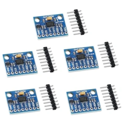 Abbildung von 5 Stücke ADXL345 Beschleunigungsmesser 3 Achsen GY 291 Digitales Schwerkraft Sensor Modul Beschleunigung Neigung Kompatibel mit Arduino Raspberry Pi