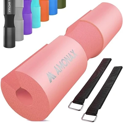 Abbildung von Amonax langhantel polster, extra dicke nackenpolster Barbell Pad nackenschutz für hip thrust und squat, andere Übungen, Fitness, Krafttraining Männer Frauen (Korallenrosa)