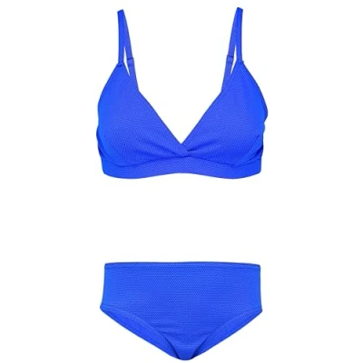 Abbildung von Aquarti Mädchen Bikini Set Bustier Bikinislip Zweiteiliger Badeanzug, Farbe: 039 Jacquard Punkte Kornblumenblau, Größe: 164