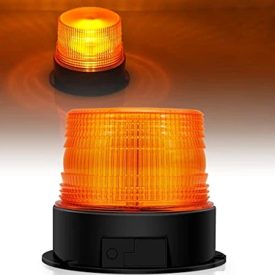 Abbildung von Dinfu LED Rundumleuchte akku, Gelb 12V Kabellose Magnet Warnleuchte Orange Warnlicht Blinkleuchte Strobe Beacon Light für Auto LKW Traktor KFZ UTV SUV J eep