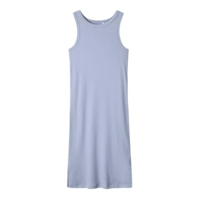 Abbildung von Name it kids Mädchen Nkfhellemie Xsl Sl Dress Pb, Xenon Blue, 122 cm