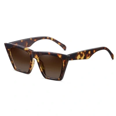 Abbildung von SHEEN KELLY Elegante Cat Eye Sonnenbrille mit polarisierten Gläsern im Retro Stil für Männer und Frauen, klare Sicht, UV400 Schutz