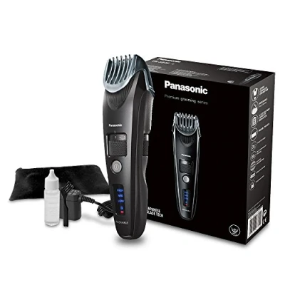 Abbildung von Panasonic ER SB40 K803 Bartschneider für Männer, tragbarer, wasserdichter Haarschneider, 20 Längen, fortschrittliche Klingen, Kammaufsatz, kabellos &amp; kabelgebunden, LED Akkuanzeige, Schwarz
