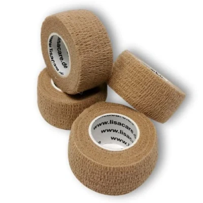 Abbildung von LisaCare Fingerpflaster selbsthaftend elastisches, wasserfestes, staub fett und schmutzabweisendes Pflaster HAUT 4 Rollen á 2,5cm x 4,5m