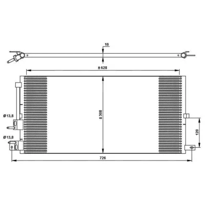 Abbildung von NRF EASY FIT 35885 Klimakondensator mit Dichtring 13,8 628