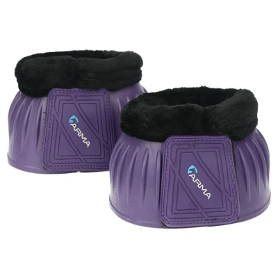 Abbildung von Arma by Shires Hufglocken Schwarzes Fleece Lila Warmblut