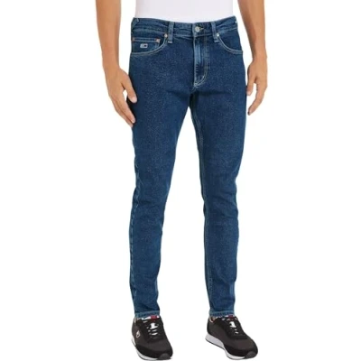 Abbildung von Tommy Jeans Herren Hose Scanton Slim Fit, Blau (Denim Medium), 33W/36L