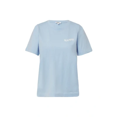 Abbildung von T Shirt mit Front und Rückenprint hellblau 44