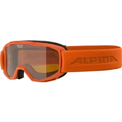 Abbildung von ALPINA PINEY Beschlagfreie, Extrem Robuste &amp; Bruchsichere Skibrille Mit 100% UV Schutz Für Kinder, pumpkin matt, One Size