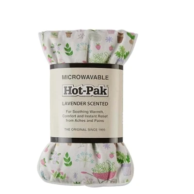 Abbildung von Warmies Hot Pak Garden, mikrowellengeeignetes, beschwertes Kopfkissen mit französischem Lavendelduft. Heißes oder kaltes Weizenkissen für kühle Entspannung und warme Linderung.