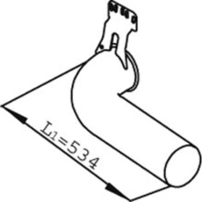 Abbildung von DINEX 68716 Abgasrohr 534, 530 hinten 250 Euro 5 240