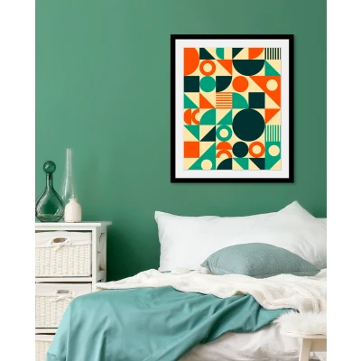 Abbildung von queence Bild »Christine« Abstrakt Figuren Gemälde Kunst 1 Stk. tlg. HD Premium Poster Druck inkl. Holzrahmen