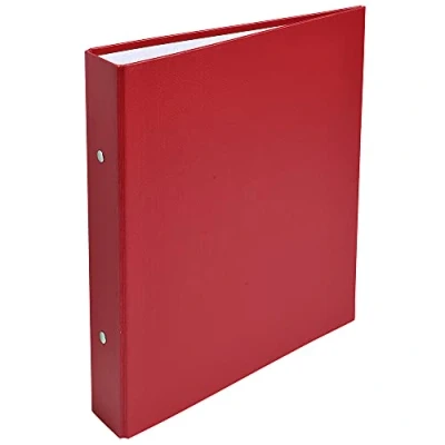 Abbildung von Exacompta 51075E Ringbuch DIN A5 aus starkem Karton mit Kunststoffbezug außen 2 O Ring Mechanik 40mm breit rot ideal für Schule und Büro Ringhefter Ringordner Ringbuchordner