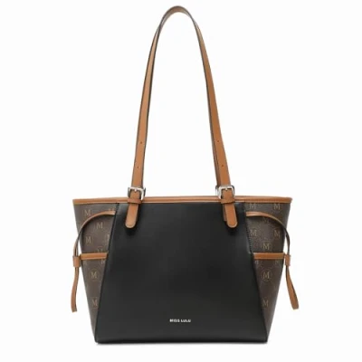 Abbildung von Miss Lulu Handtasche Damen Tasche Shopper Groß Schultertaschen Große Tote Damentasche PU Leder mit verstellbarem