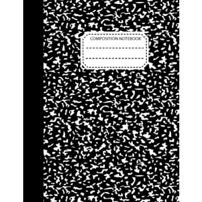 Abbildung von Composition Notebook Black: College ruled for Teens Kids Students Girls School Writing Notes 200 pages 8.5x11