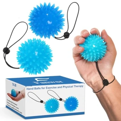Abbildung von Handtrainer Fingertrainer Knetball für Hände Therapie 2 Set, Weich Ball Antistressball Massageball (2Ebenen), Kräftigung von Hand, Finger Training, Lindert Stress, Angstlinderung, Gummi