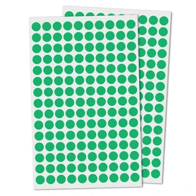 Abbildung von 3000 Stück, 10mm Klebepunkte Etiketten Aufkleber Selbstklebende Grün
