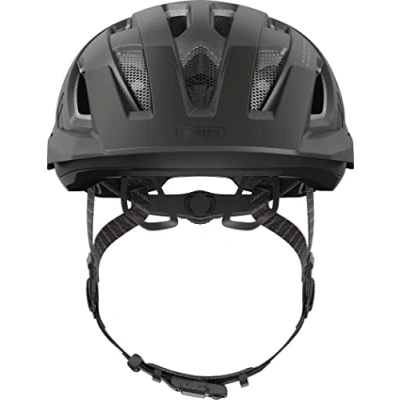 Abbildung von ABUS Stadthelm Urban I 3.0 ACE sportlicher Fahrradhelm mit LED Rücklicht, verlängertem Schirm und Magnetverschluss für Damen Herren Schwarz, Größe M