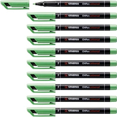 Abbildung von STABILO Folienstift OHPen universal permanent fein 10er Pack grün