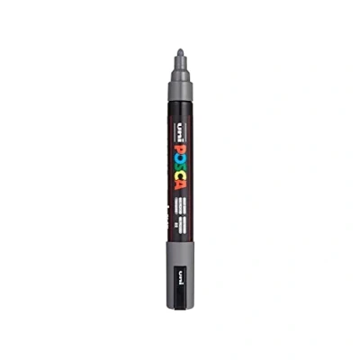 Abbildung von Posca Marker, tiefgrau, PC5M, konische Spitze