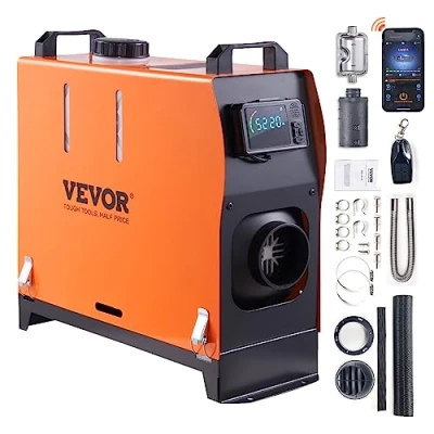 Abbildung von VEVOR Luft Dieselheizung Standheizung 12V 5 8kW, Luftheizung Air Diesel Lufterhitzer, 0,160,52 L/Std. mit LCD Display &amp; Fernbedienung Bluetooth APP