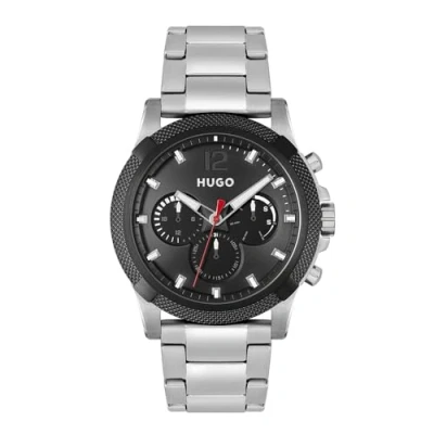 Abbildung von HUGO Chronograph silber, Herren, Größe: One Size, Silber