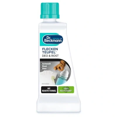 Abbildung von Dr. Beckmann Fleckenteufel Rost &amp; Deo Spezialfleckentferner gegen , und Schweiß Flecken 50 ml
