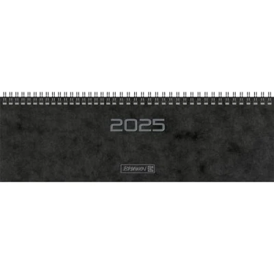 Abbildung von BRUNNEN Querterminbuch Modell 777 (2025), 2 Seiten = 1 Woche, 326 x 102 mm, 112 Seiten, Karton Einband, schwarz