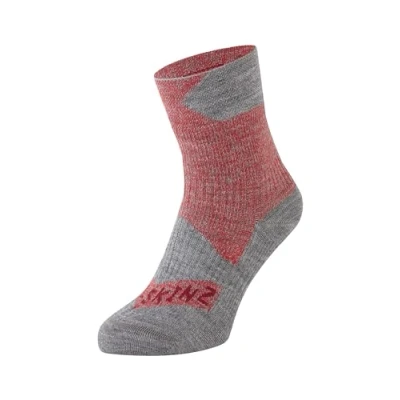 Abbildung von SealSkinz Unisex All Weather Mid Length Socken, Red/Grey Marl, S EU