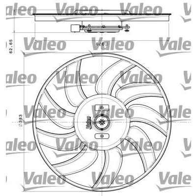 Abbildung von VALEO 696350 Lüfter 400 AUDI: A5 B8 Coupe, A4 Saloon, Avant