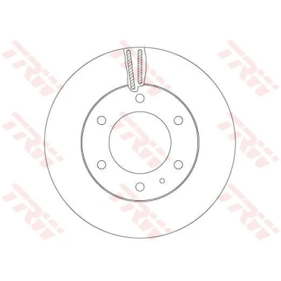 Abbildung von TRW DF6812S Bremsscheibe 302 32 6 139,7 Belüftet lackiert hochgekohlt FORD: Ranger Mk3