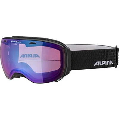 Abbildung von ALPINA BIG HORN QV Verspiegelte, Selbsttönende &amp; Kontrastverstärkende Skibrille Mit 100% UV Schutz Für Erwachsene, black matt, One Size