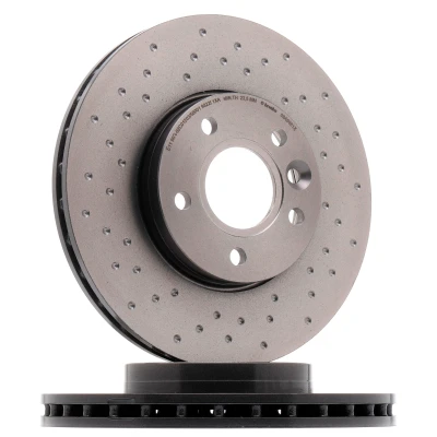 Abbildung von BREMBO 09.A905.1X Bremsscheibe 278 25 5 gelocht/innenbel. beschichtet hochgekohlt FORD: FOCUS 3, 3 Turnier, Grand C Max, VOLVO: V50