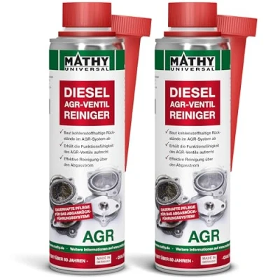 Abbildung von MATHY AGR Reiniger Diesel (2 x 300 ml) hochwirksamer Systemreiniger für Dieselmotoren mit Ventil Additiv