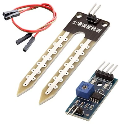 Abbildung von AZDelivery Bodenfeuchtesensor Hygrometer Boden Feuchtigkeit Module kompatibel mit Arduino und Raspberry Pi inklusive E Book!