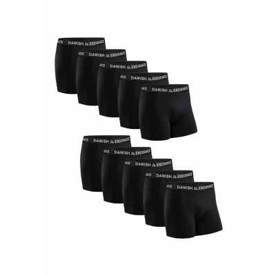 Abbildung von DANISH ENDURANCE 10er Pack Boxershorts Herren, Weiche Baumwolle, Unterhosen Männer Stretch, Ohne Zettel, Schwarz, 3XL