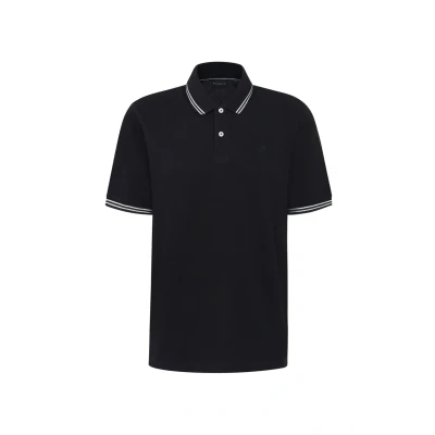 Abbildung von bugatti MIT Kontraststreifen UND Bruststickerei Poloshirt, Herren, Größe: 3XL, Schwarz