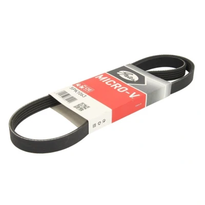 Abbildung von GATES Micro V 5PK1063 Keilrippenriemen 1063 5 Polyester, EPDM (Ethylen Propylen Dien Kautschuk) AUDI: A3 Sportback, Q3, TT Coupe, VOLKSWAGEN: GOLF 6