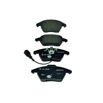 Abbildung von HELLA 8DB 355 010 581 Bremsbelagsatz mit integriertem Verschleißwarnkontakt VOLKSWAGEN: Golf 6, Passat B7 Variant, 5, SKODA: Octavia 2 Combi