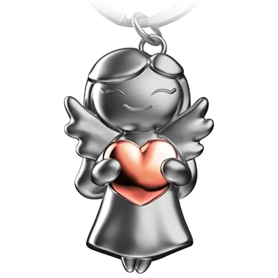 Abbildung von FABACH Schutzengel Schlüsselanhänger Star mit Herz Engel Glücksbringer Liebe Geschenk Süßer als Geschenkidee für Freundin