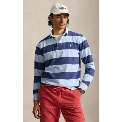 Abbildung von Polo Ralph Lauren THE Iconic Rugby Shirt Poloshirt, Herren, Größe: Small, Light navy/elite blue