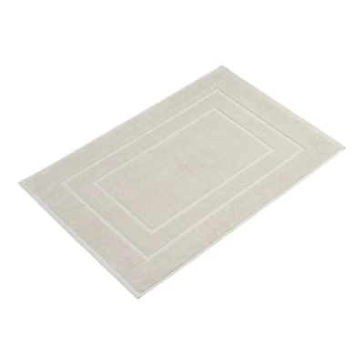 Abbildung von Homewell Badvorleger 60 x 90 cm extra groß 100% Baumwolle Duschvorleger Duschmatte Badematte Farbe: Beige