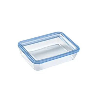 Abbildung von Pyrex Pure Glass 5424004 Rechteckiger luftdichter Behälter mit Deckel, 19 x 14 5 cm, 0,8 l, transparent