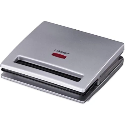 Abbildung von Cloer 6219 Sandwichmaker, 900 W für 2 diagonal geteilte Toasts, optische Fertigmeldung, silber