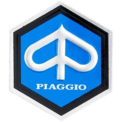 Abbildung von Piaggio Hexagon Cascade Emblem for Vespa 50/ET3 etc Aluminium, 25 x 30 mm Self Adhesive
