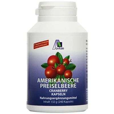 Abbildung von Avitale Preiselbeere amerikanisch 550 mg Kapseln, 240 Stück, 1er Pack (1 x 132 g)