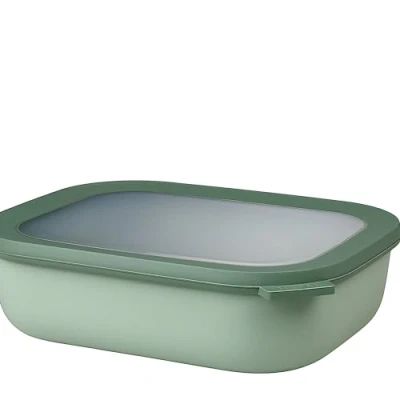 Abbildung von Mepal Multi Bowl Cirqula Rectangular Vorratsdose mit Deckel Geeignet als Luftdichte Aufbewahrungsbox für den Kühlschrank, Mikrowellengeschirr &amp; Frischhaltedosen 2000 ml Nordic Sage