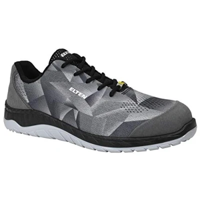 Abbildung von ELTEN Sicherheitsschuhe LANDON grey Low ESD S1, Damen und Herren, Textil, Stahlkappe, leicht, sportlich, Grau, Größe: 40