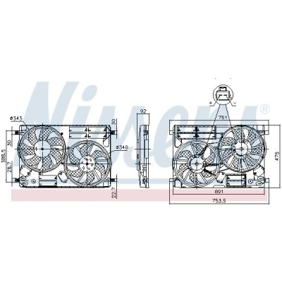 Abbildung von NISSENS 850096 Lüfter FORD: Grand C Max