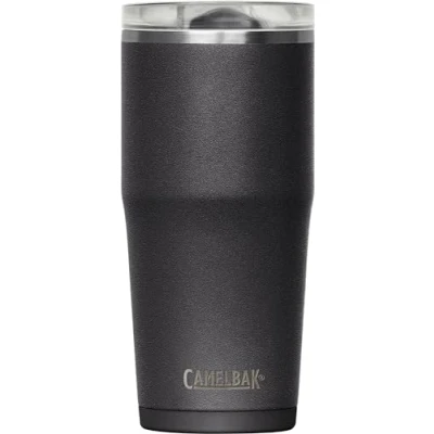 Abbildung von CAMELBAK Tumbler 600 ml Vakuumisolierter Edelstahl Kaffeebecher Auslaufsicherer Thermobecher mit Griff und Stoßschutz Perfekt für Reisen, Büro, Autofahrt Alltag BPA frei Black